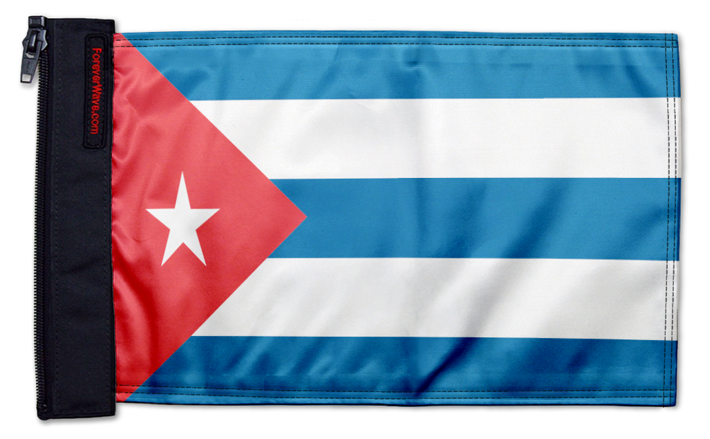 Cuba 12"x18" Forever Wave Flag for Jeep Wrangler JK 2-Door 2007-2018