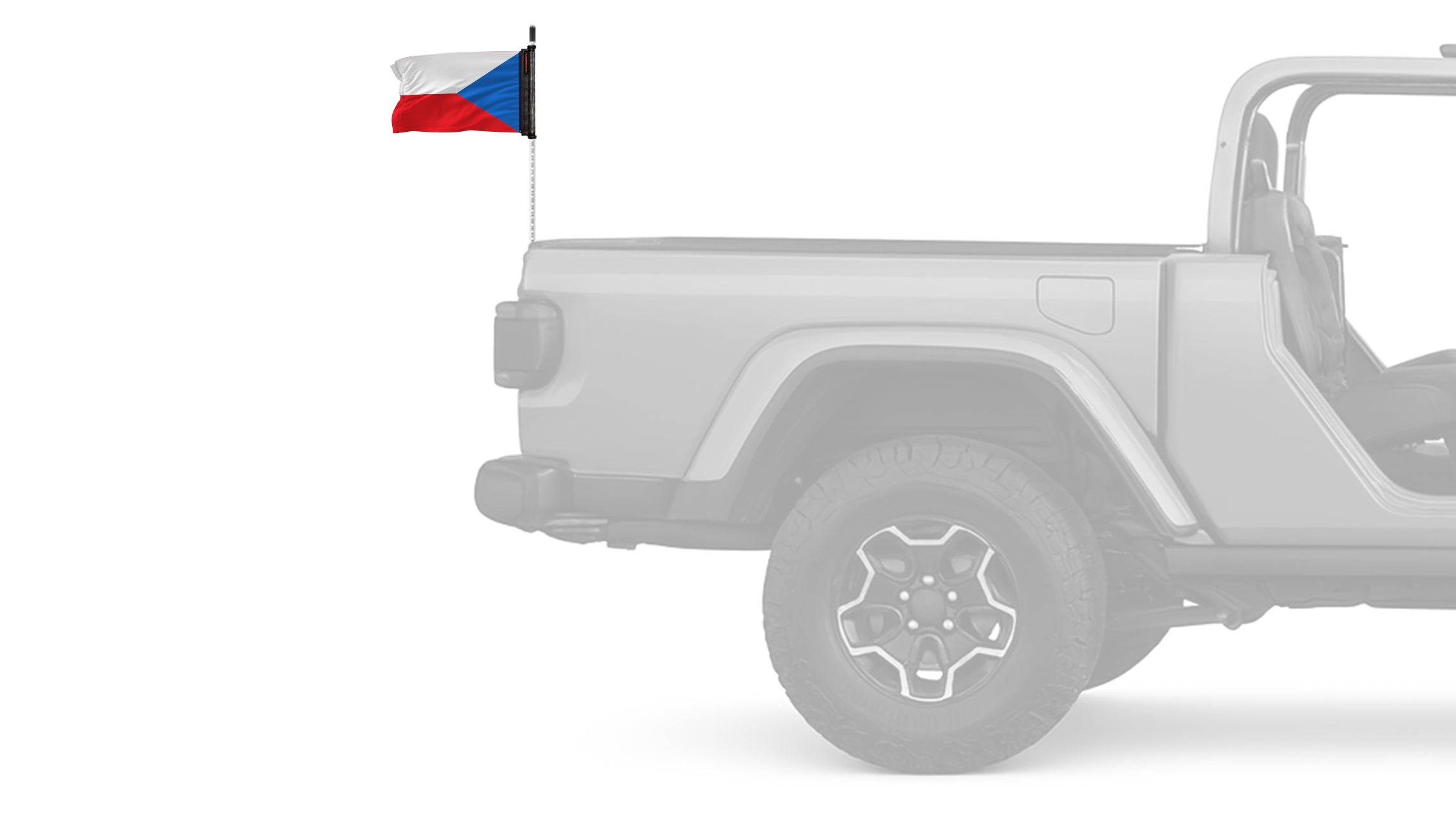 Czech Republic 12"x18" Forever Wave Flag for Jeep Wrangler LJ 2003-2006