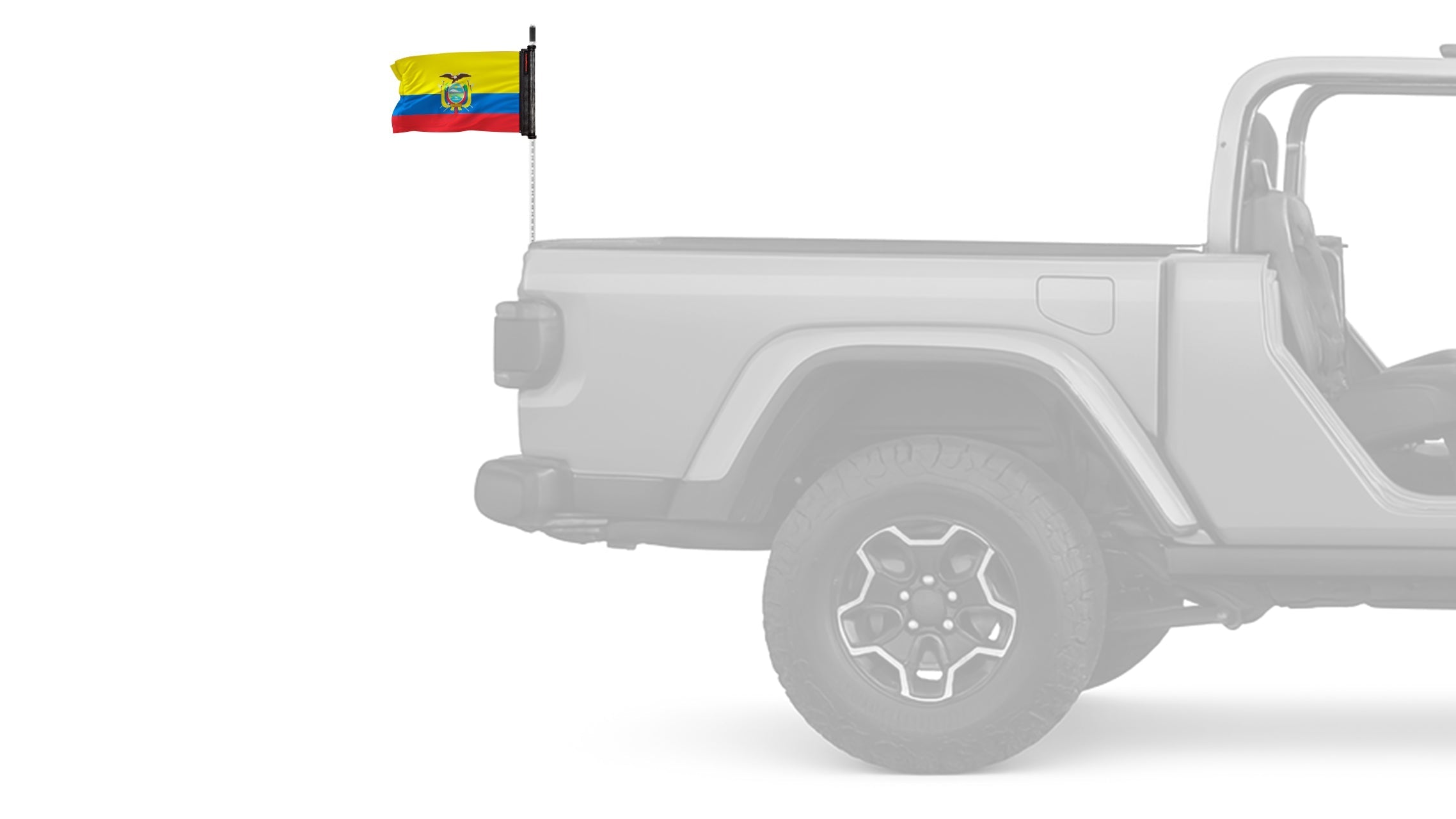 Ecuador 12"x18" Forever Wave Flag for Jeep Wrangler YJ 1986-1995