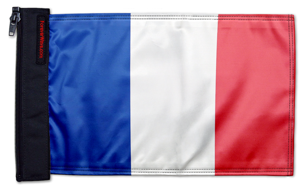 France 12"x18" Forever Wave Flag for Jeep Wrangler LJ 2003-2006