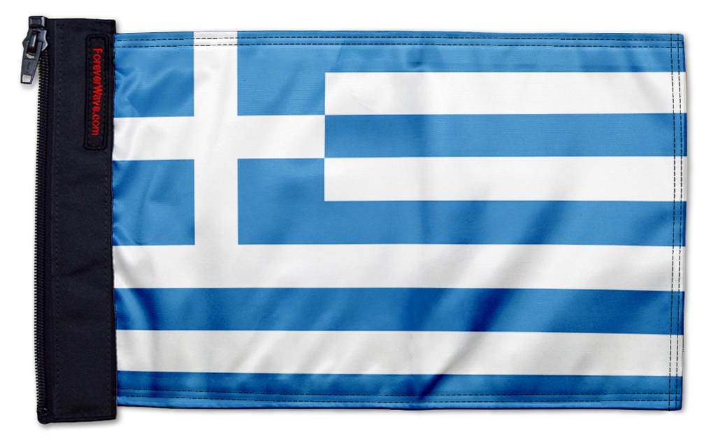 Greece 12"x18" Forever Wave Flag for Jeep Wrangler CJ-7 and CJ-8 1976-1986