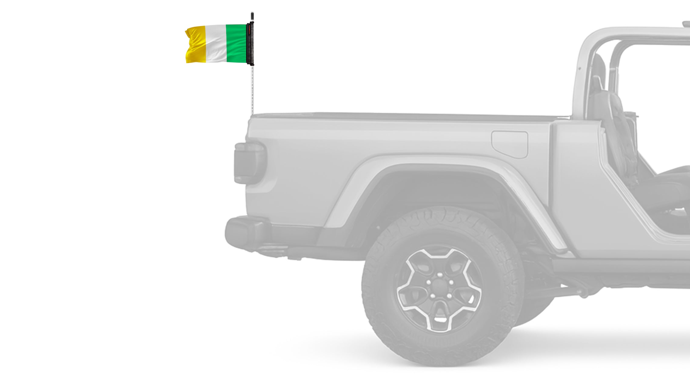 Ireland 12"x18" Forever Wave Flag for Jeep Wrangler LJ 2003-2006