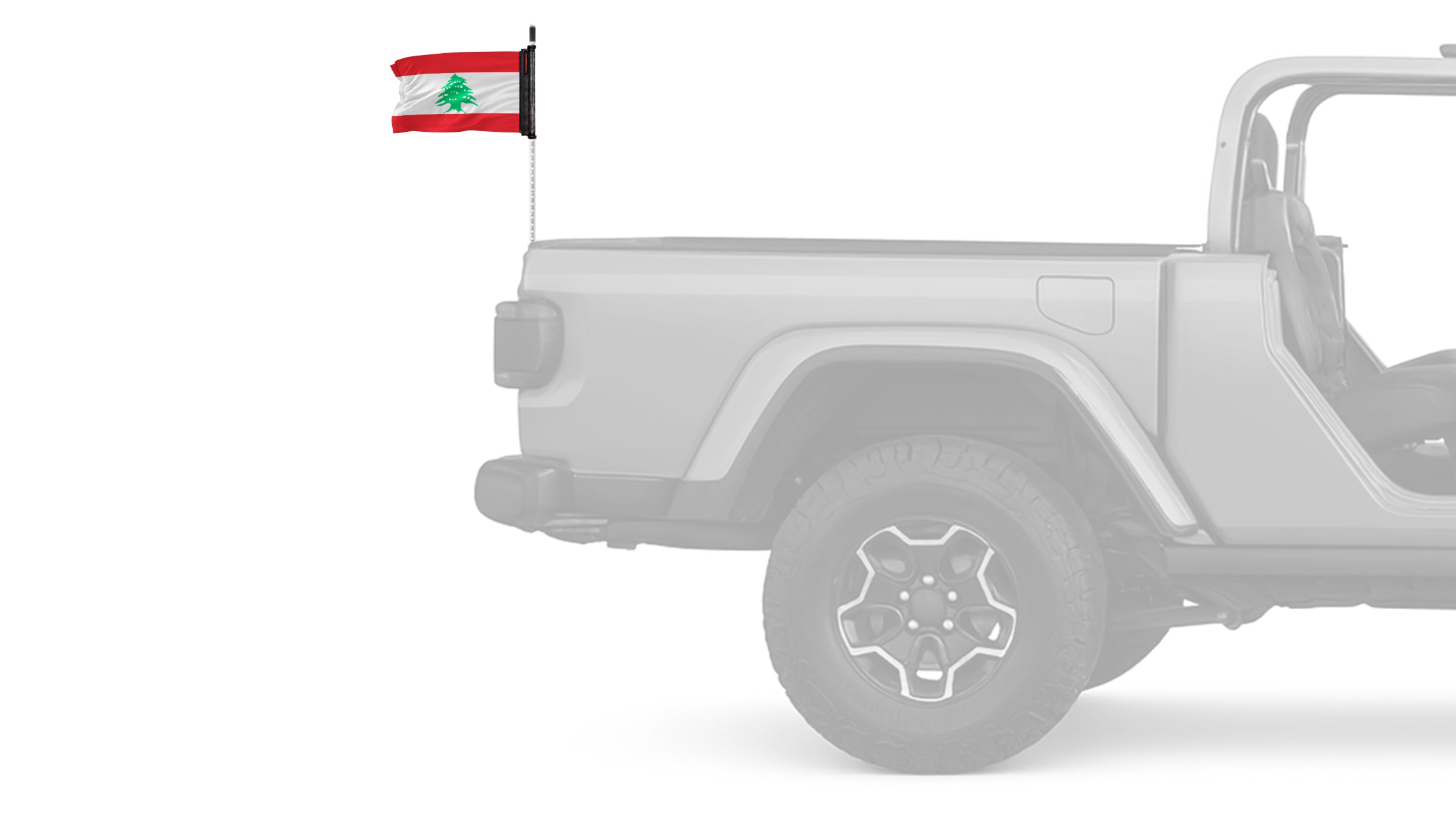 Lebanon 12"x18" Forever Wave Flag for Jeep Wrangler LJ 2003-2006
