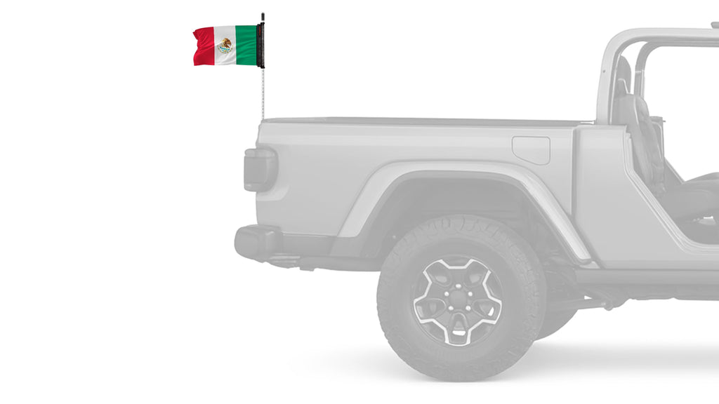 Mexico 12"x18" Forever Wave Flag for Jeep Wrangler YJ 1986-1995