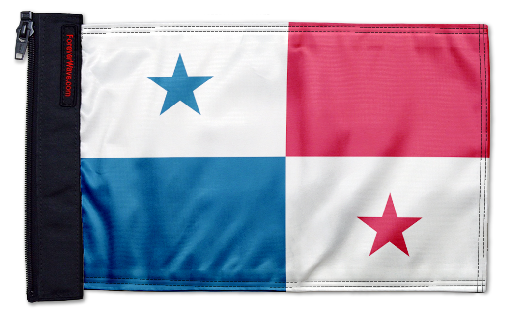 Panama 12"x18" Forever Wave Flag for Jeep Wrangler CJ-7 and CJ-8 1976-1986