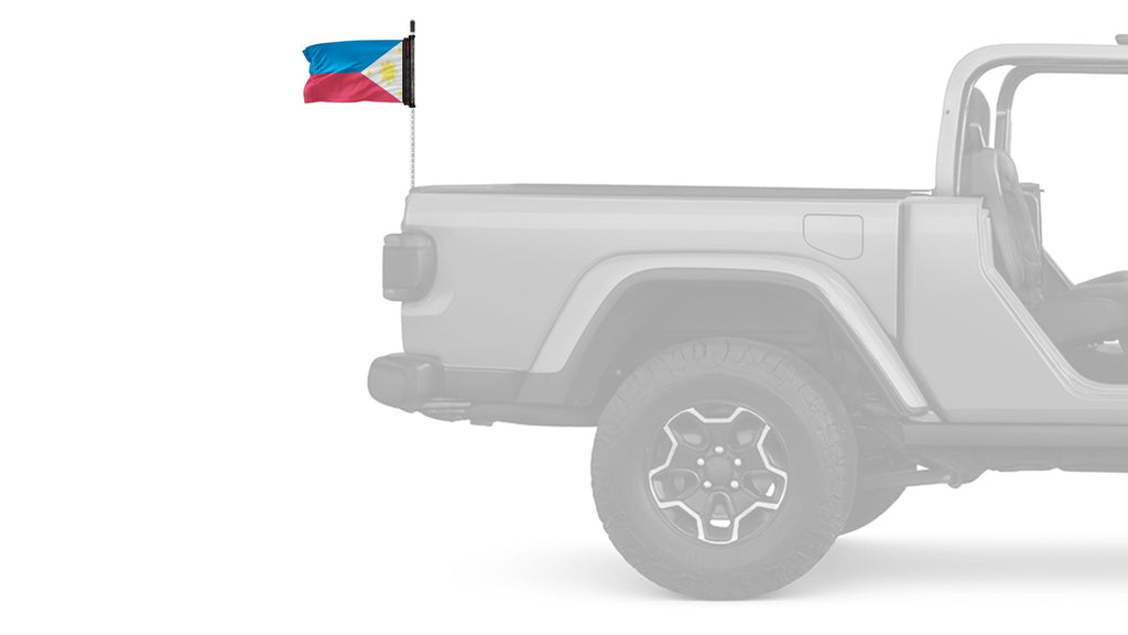 Philippines 12"x18" Forever Wave Flag for Jeep Wrangler LJ 2003-2006