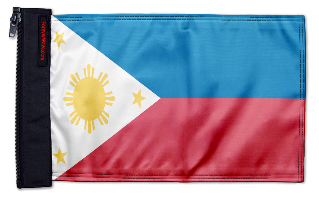 Philippines 12"x18" Forever Wave Flag for Jeep Wrangler LJ 2003-2006