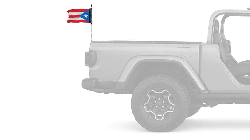Puerto Rico 12"x18" Forever Wave Flag for Jeep Wrangler JK 2-Door 2007-2018