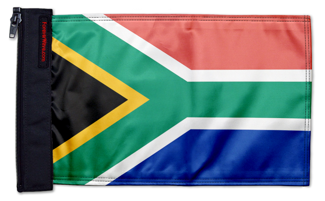 South Africa 12"x18" Forever Wave Flag for Jeep Wrangler JK 2-Door 2007-2018