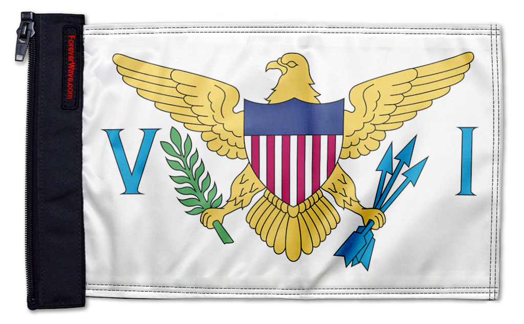 US Virgin Islands 12"x18" Forever Wave Flag for Jeep Wrangler LJ 2003-2006
