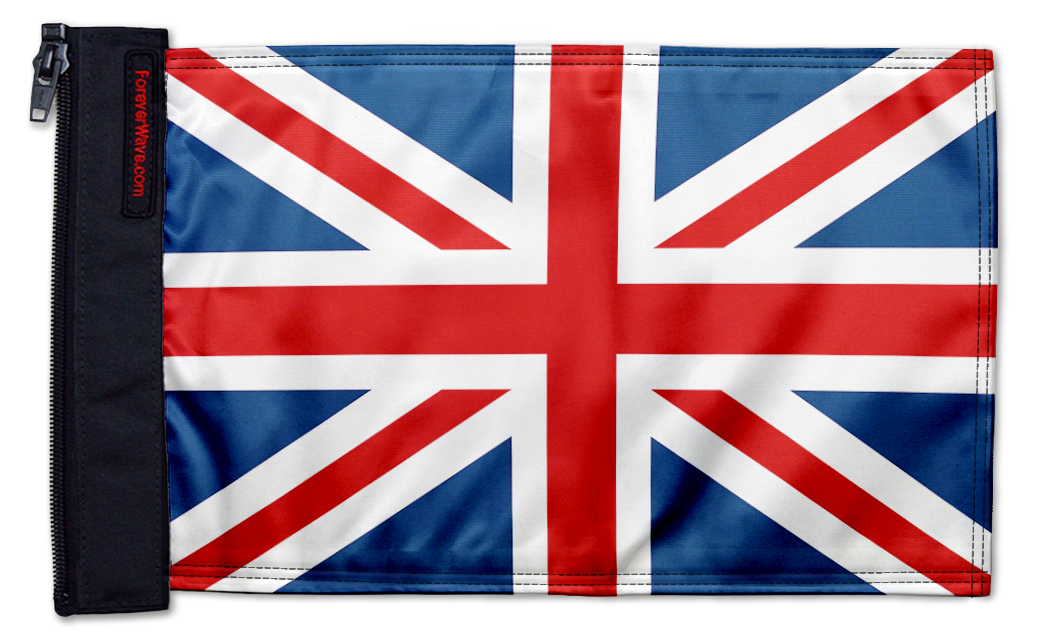 United Kingdom 12"x18" Forever Wave Flag for Jeep Wrangler TJ 1996-2006