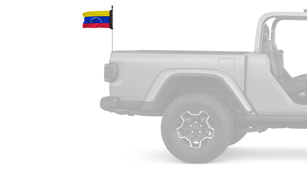 Venezuela 12"x18" Forever Wave Flag for Jeep Wrangler JK 2-Door 2007-2018