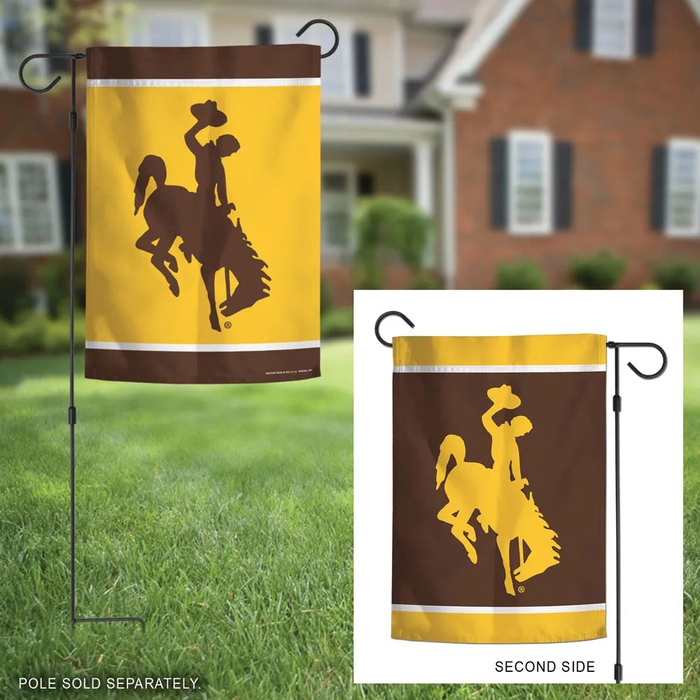 Wyoming Cowboys Garden Flag 2 Sided Logo