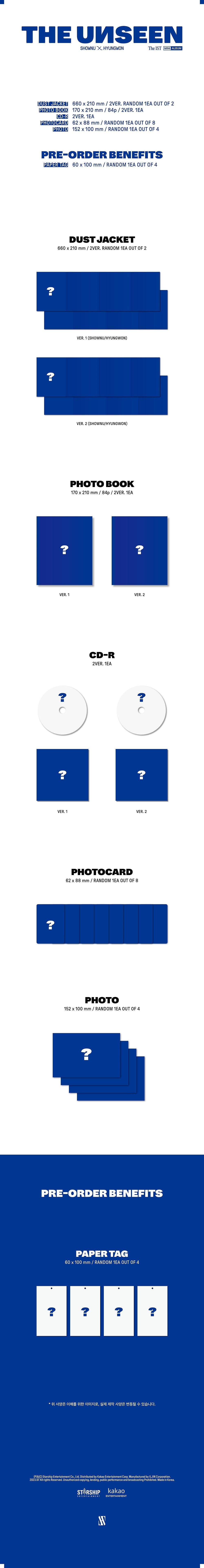 MONSTA X Shownu x Hyungwon  1st Mini Album - The Unseen