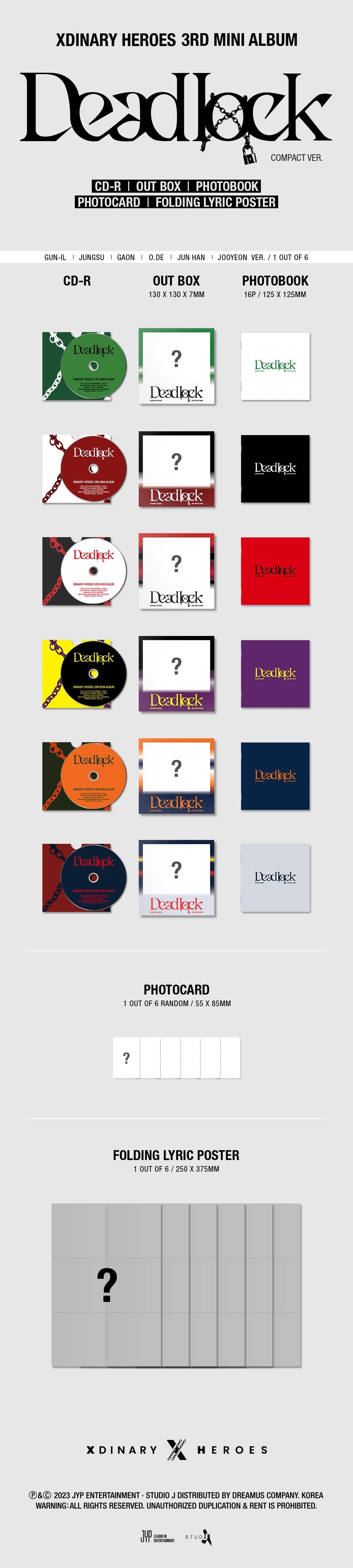 Xdinary Heroes 3rd Mini Album - Deadlock (Compact Version)