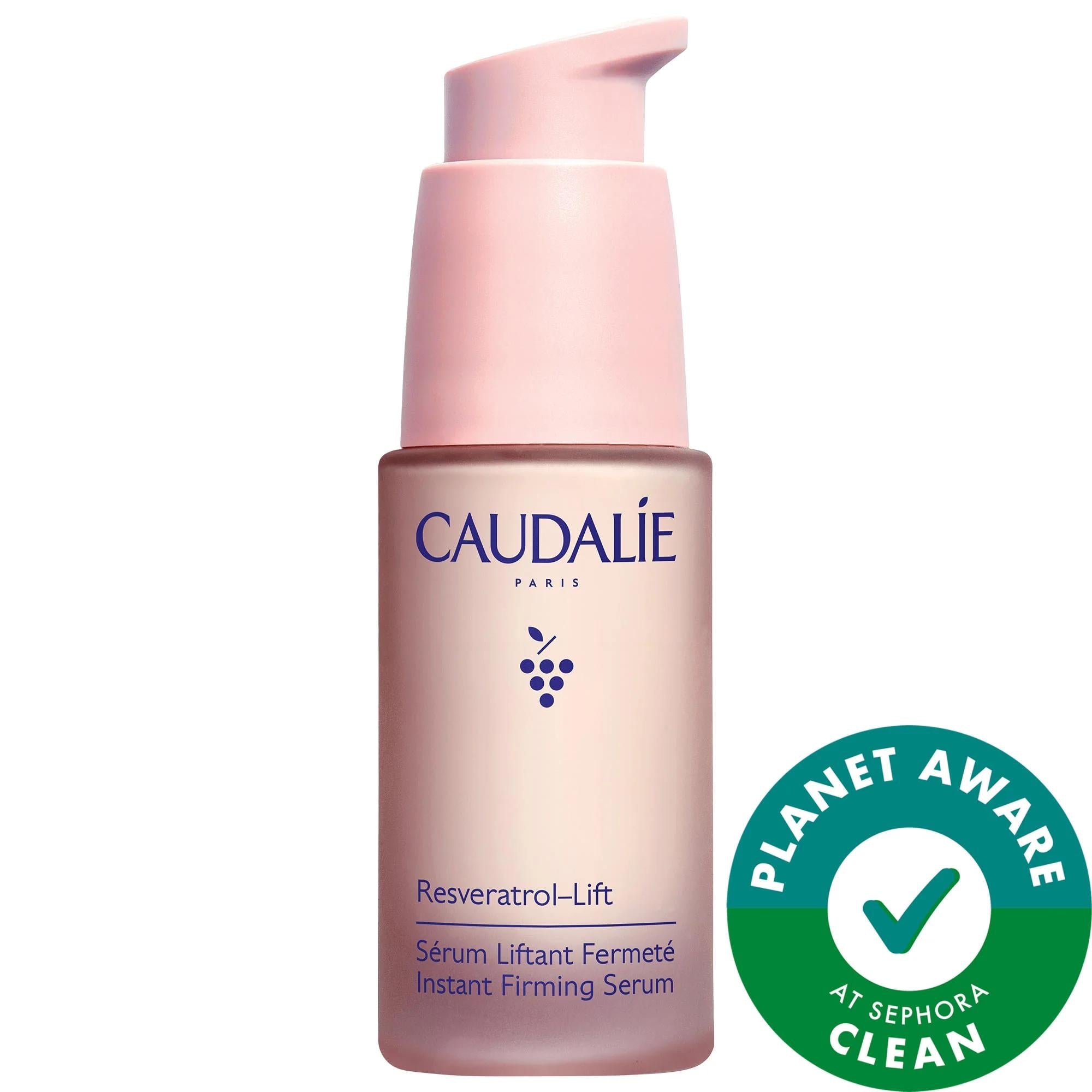 Caudalie Resveratrol Lift Instant Firming Refillable Retinol Alternative Serum - Anti-Aging Face Serum for Fine Lines & Wrinkles, Vegan & Cruelty-Free