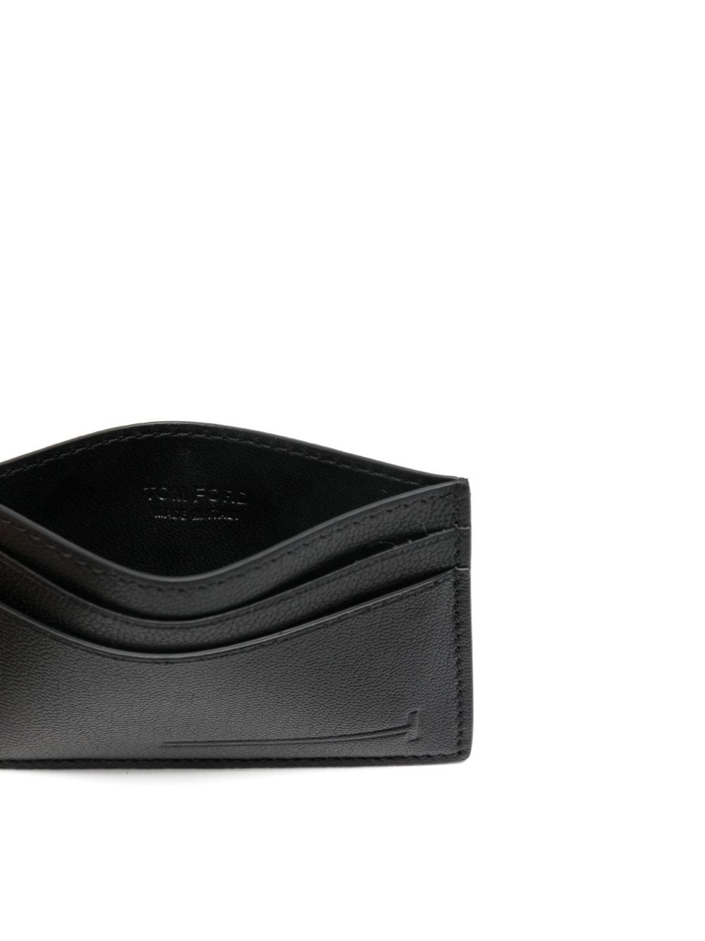 TOM FORD Mini Logo-Print Leather Cardholder