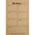 Weekly Planner Notepad: Kraft Brown, Daily Planning Pad for Organizing, Tasks, Goals, Schedule - Paperback