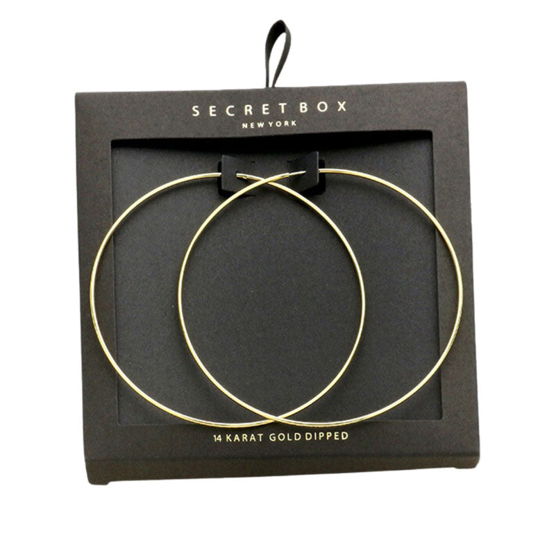 Secret Box 14k Gold Dipped Hoop Earrings