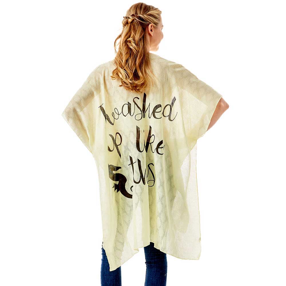 I Washed Up Like This Solid Lettering Cover Up Poncho