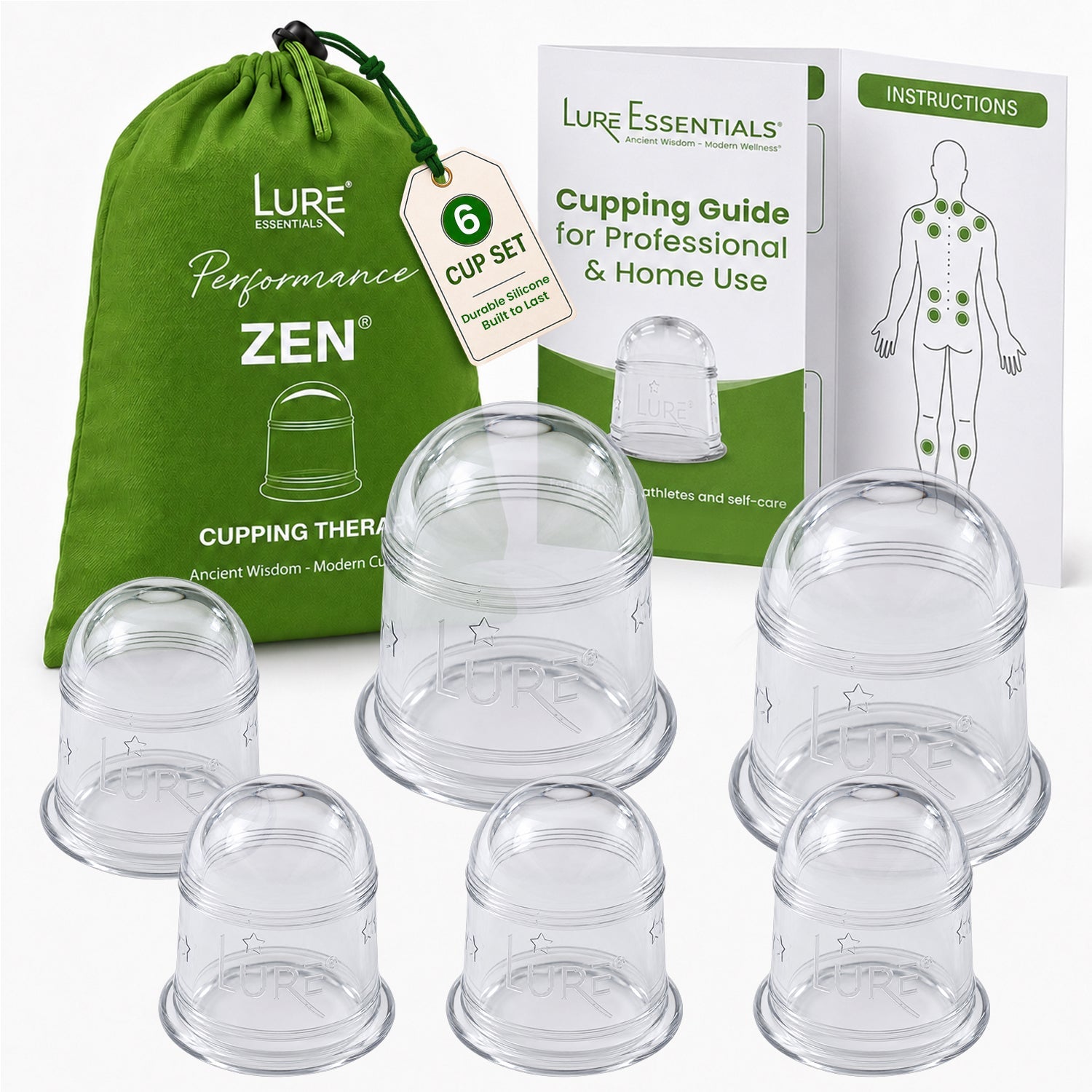 ZEN Cupping Therapy Set - 6 Cups