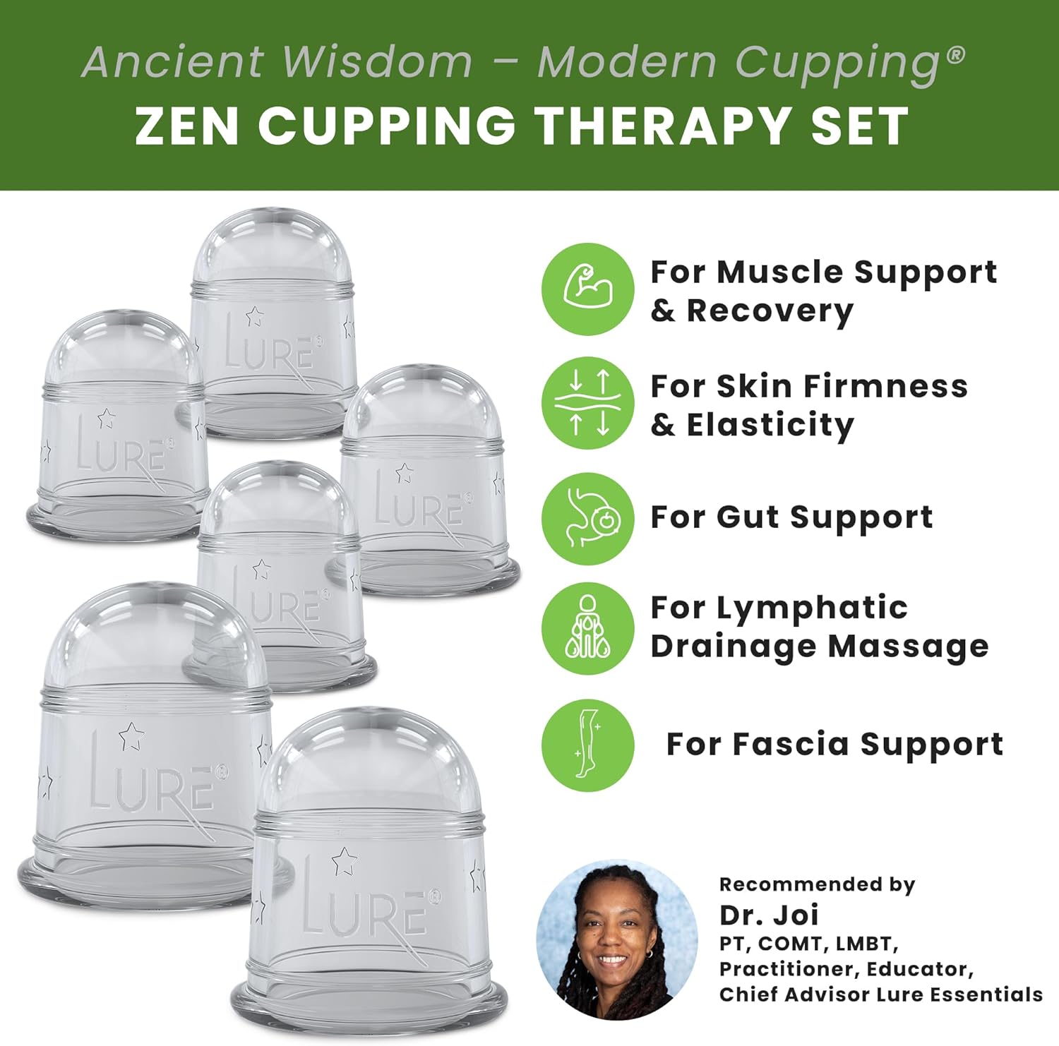 ZEN Cupping Therapy Set - 6 Cups