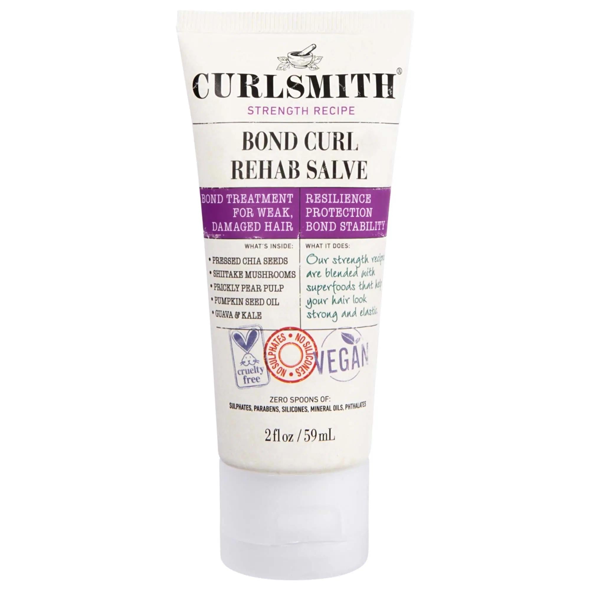 Bond Curl Rehab Salve: Intense Hair Protein Treatment for Curly Hair Repair & Frizz Control - Vegan Bond Building Therapy