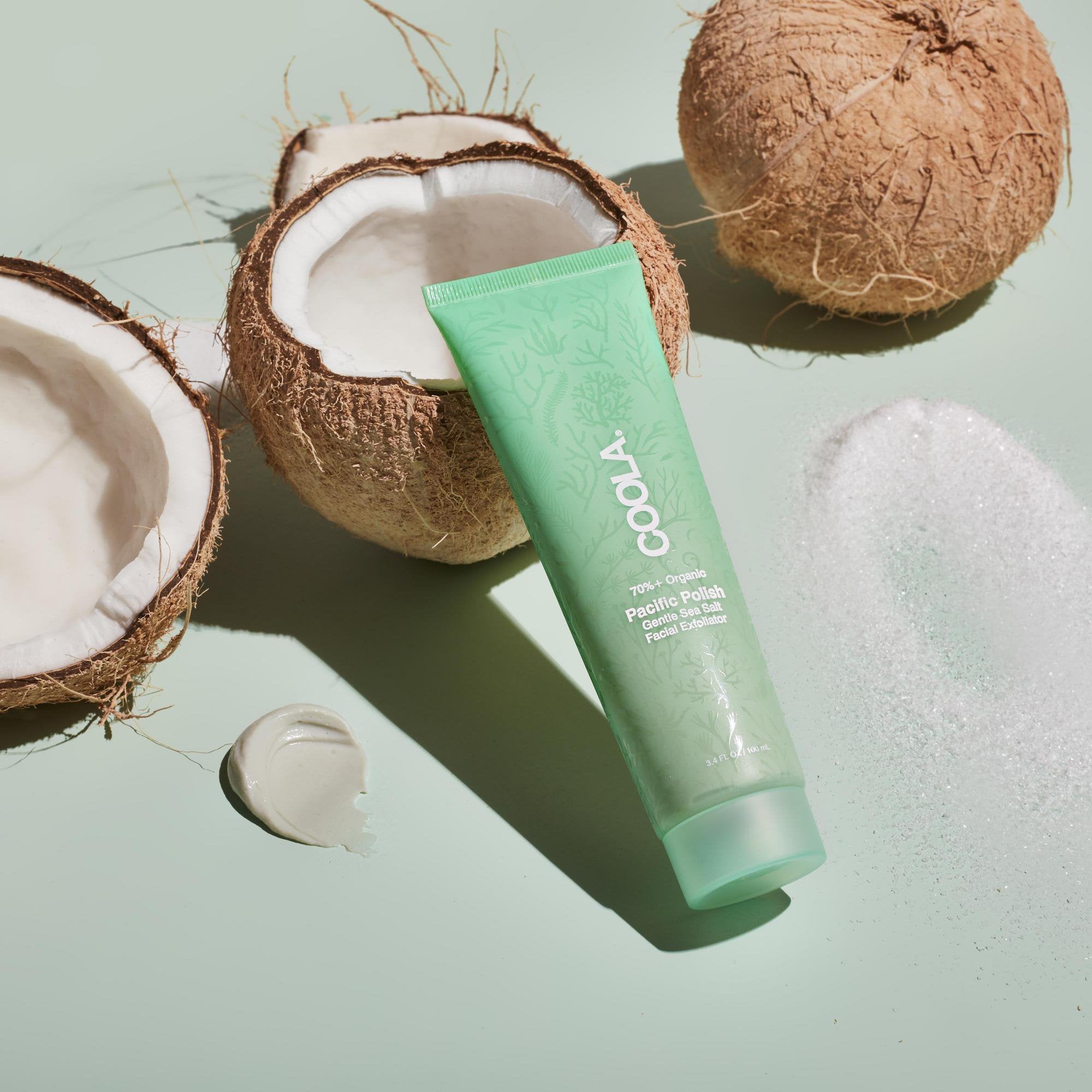 Facial Cleanser Coola® Pacific Polish Gentle Sea Salt Exfoliator Cream 3.4 oz. Tube Scented CL10330