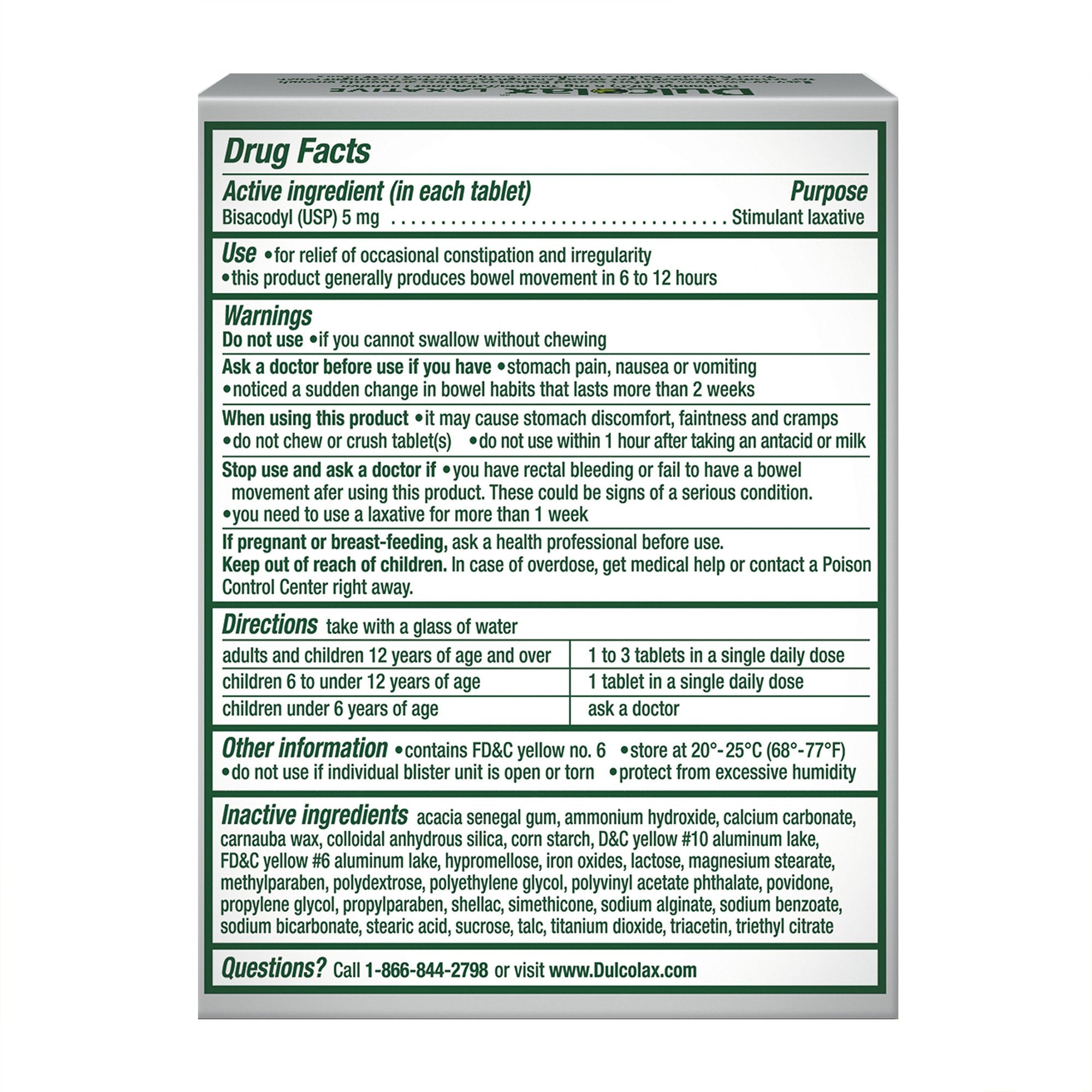 Dulcolax® Bisacodyl Laxative 81421002002