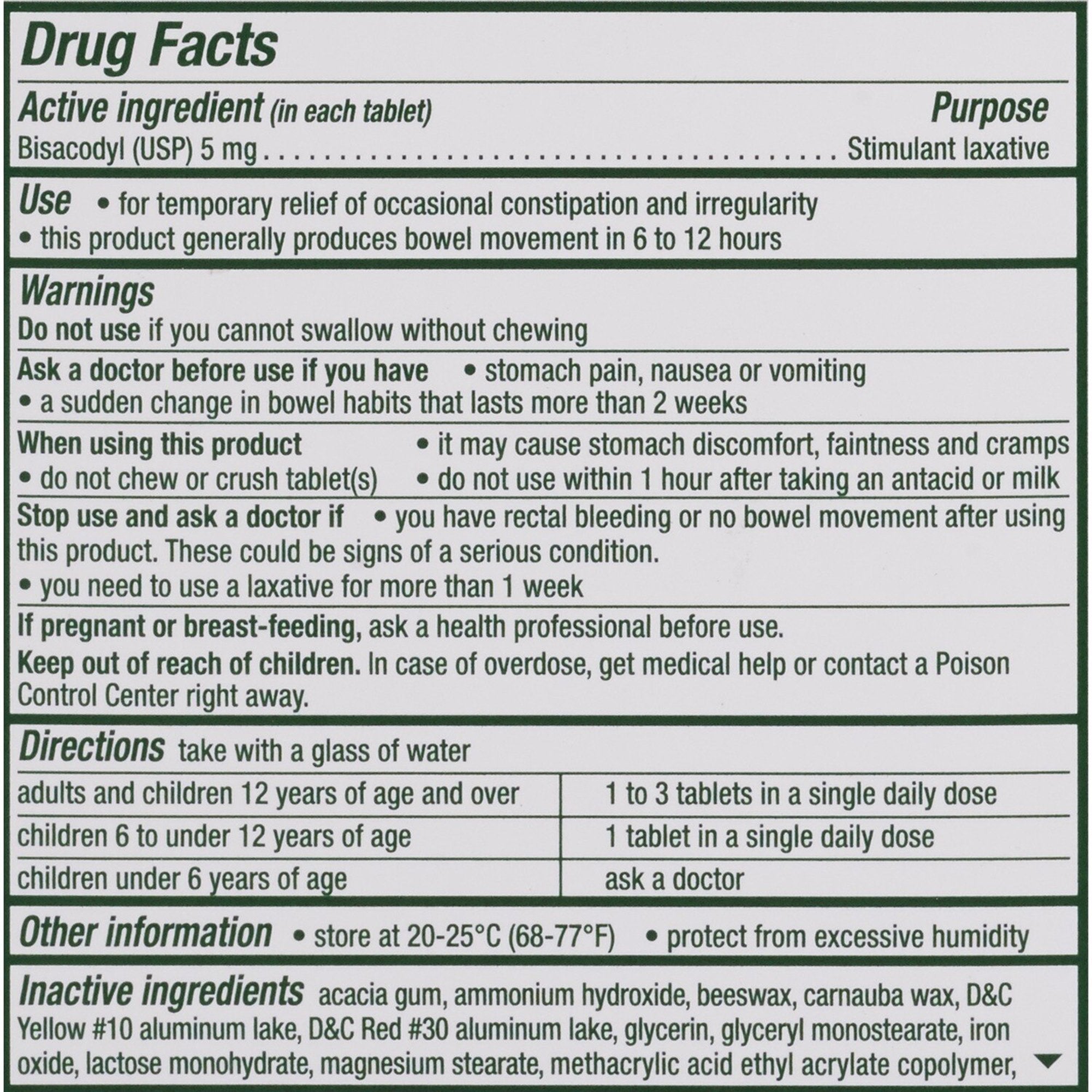 Dulcolax® Bisacodyl Laxative 81421002002