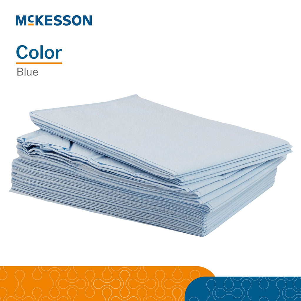 McKesson Blue Tissue/Poly Disposable Pillowcase, 21 x 30 Inch 18-918