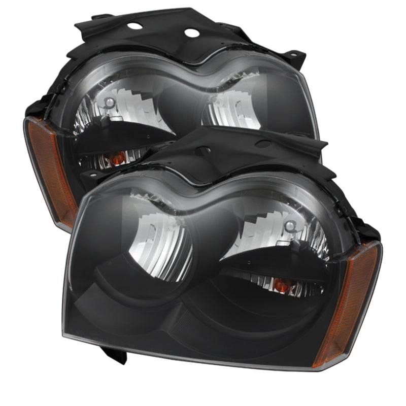 SPYDER Xtune Jeep Grand Cherokee 05-07 Crystal Headlights Black HD-JH-JGC05-AM-BK 9023248