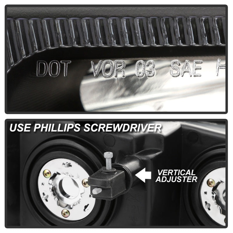 SPYDER xTune 03-17 Chevrolet Express 1500 OEM Style Headlights - Black (HD-JH-CEX03-OE-BK) 9042485