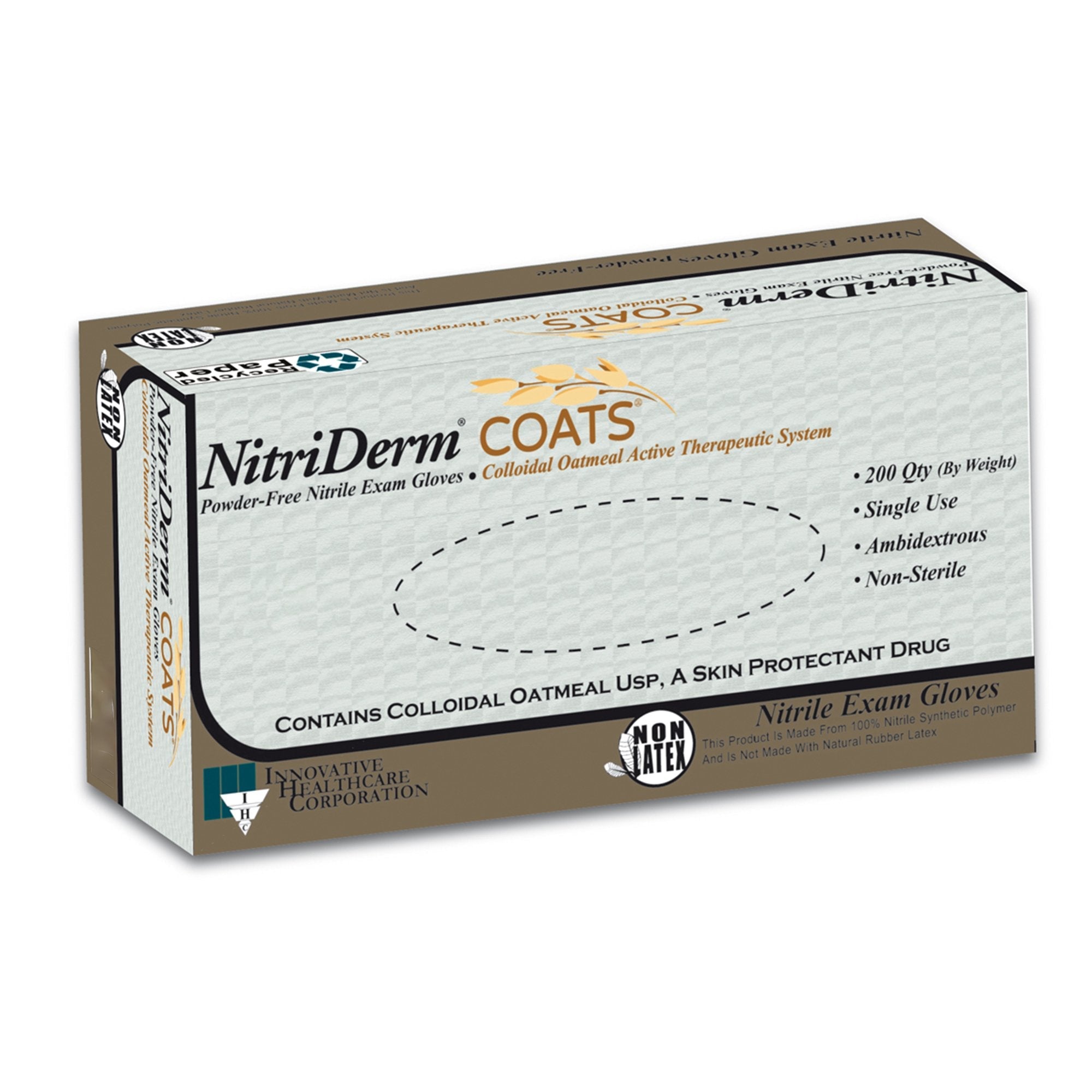 NitriDerm® Coats® Nitrile Exam Glove, Medium, White 125202