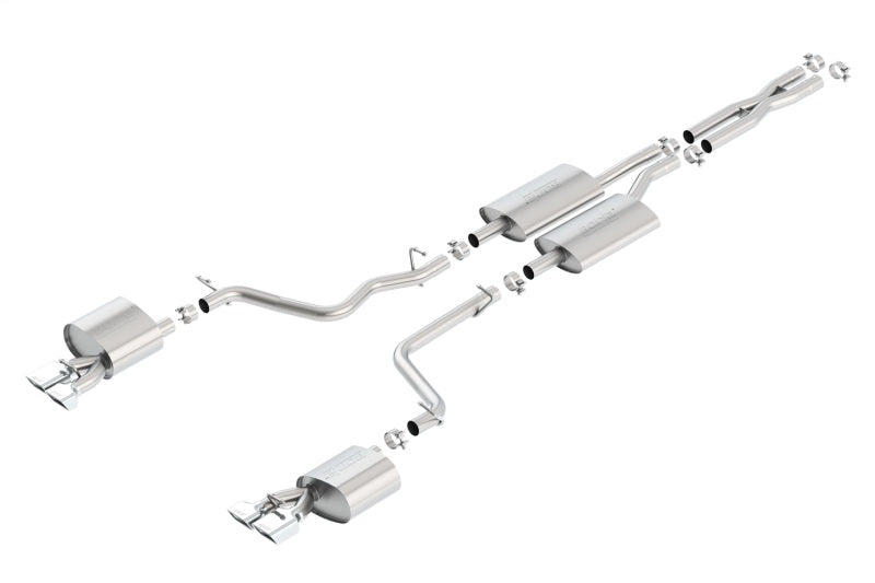 Borla 11-14 Dodge Challenger 3.6L AT/MT RWD 2Dr Single Split Rear Exit Rectangle Tip Catback Exhaust 140482