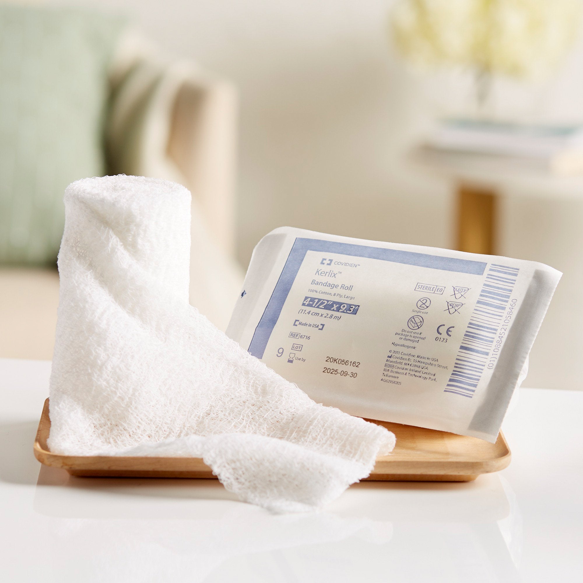 Kerlix™ Sterile Fluff Bandage Roll, 4-1/2 Inch x 3-1/10 Yard, 8-Ply 6716
