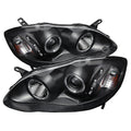 SPYDER Xtune Toyota Corolla 03-08 Projector Headlights LED Halo Black PRO-JH-TC03-LED-AM-BK 5076304