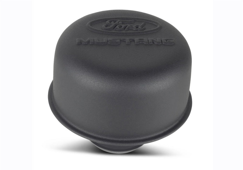 Ford Racing Black Crinkle Finish Breather Cap w/ Ford Mustang Logo 302-221