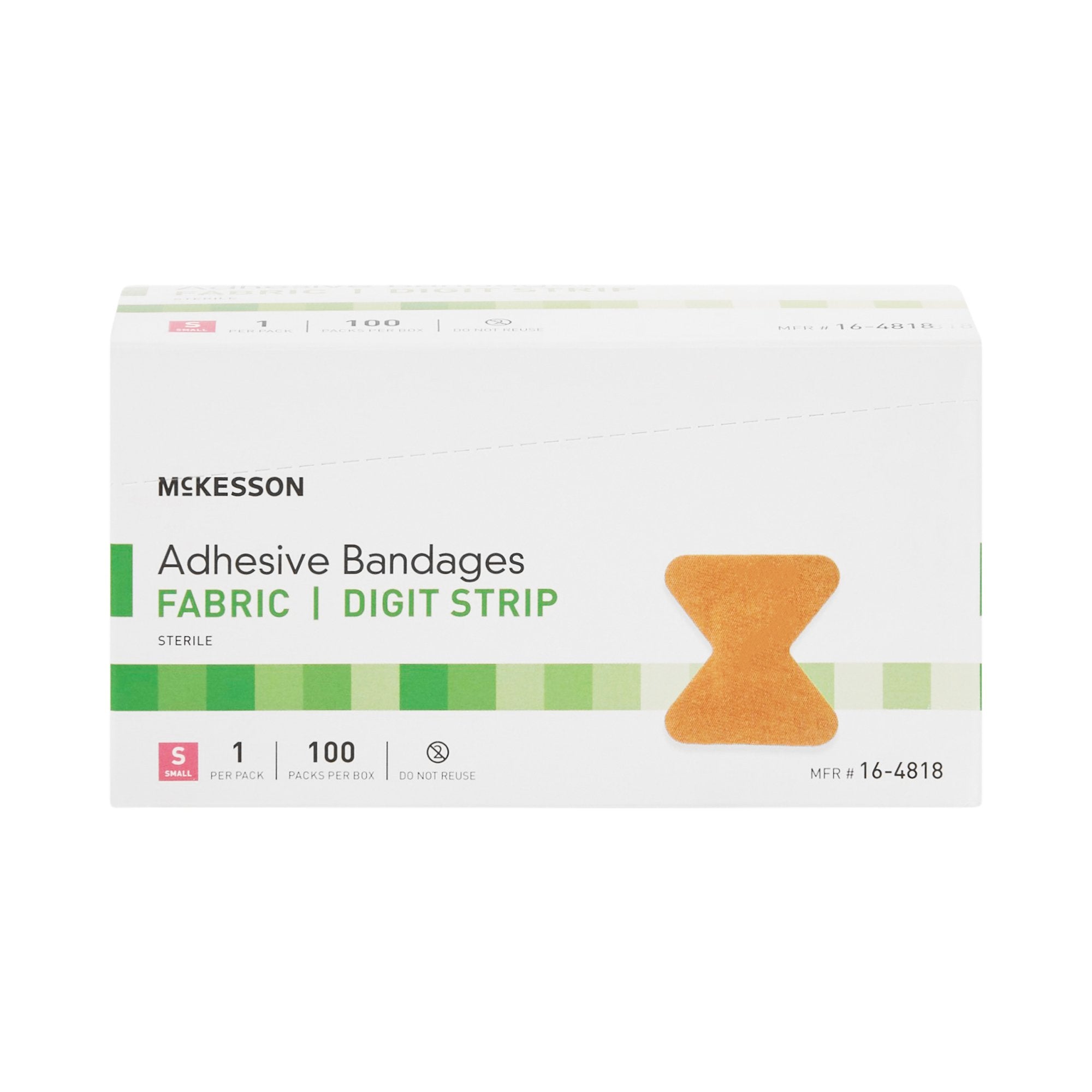 McKesson Fingertip Tan Adhesive Strip, Small 16-4818
