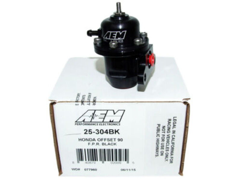 AEM Electronics Fuel Pressure Regulator Black Honda Acura