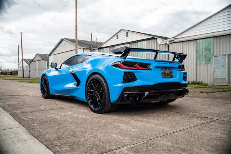 CORSA Performance Corsa 20-23 Chevrolet Corvette C8 RWD 3in Valved Cat-Back w/ 4.5in Carbon Fiber Black PVD 21100CFBLK
