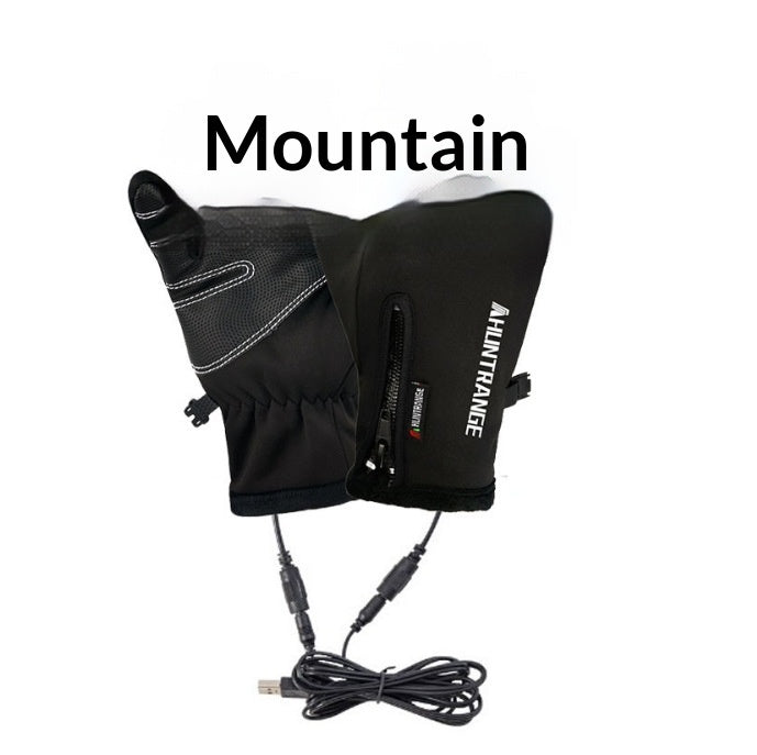 USB-heated Cycling For Men And Womenwinter Windproof And Cold-weather Gloves