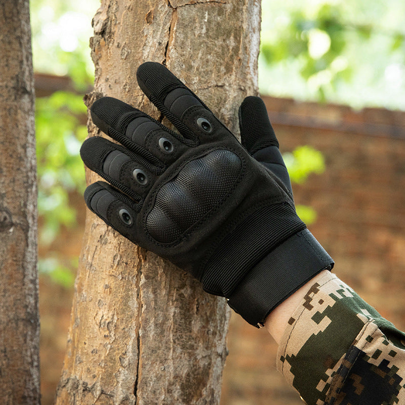 Men's Outdoor Protective Riding Sports Anti-slip Wear-resistant Full Finger Gloves