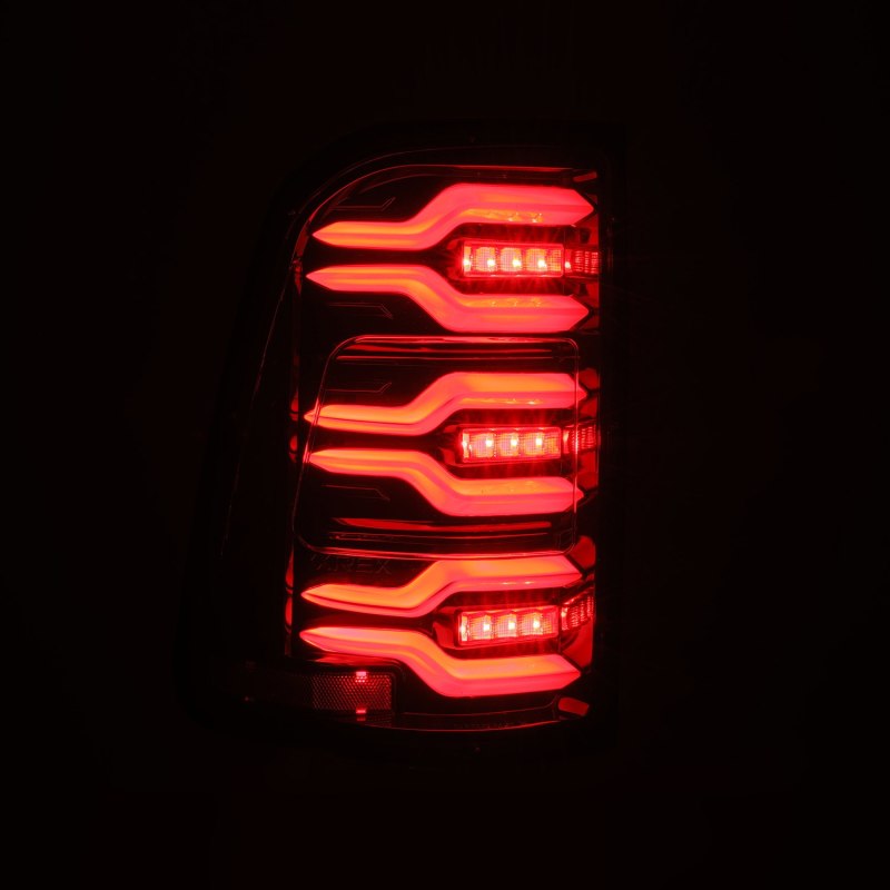 AlphaRex 19-21 Dodge Ram 1500 Luxx-Series LED Tail Lights Alpha-Black w/Activ Light/Seq Signal 640030 *Discontinued
