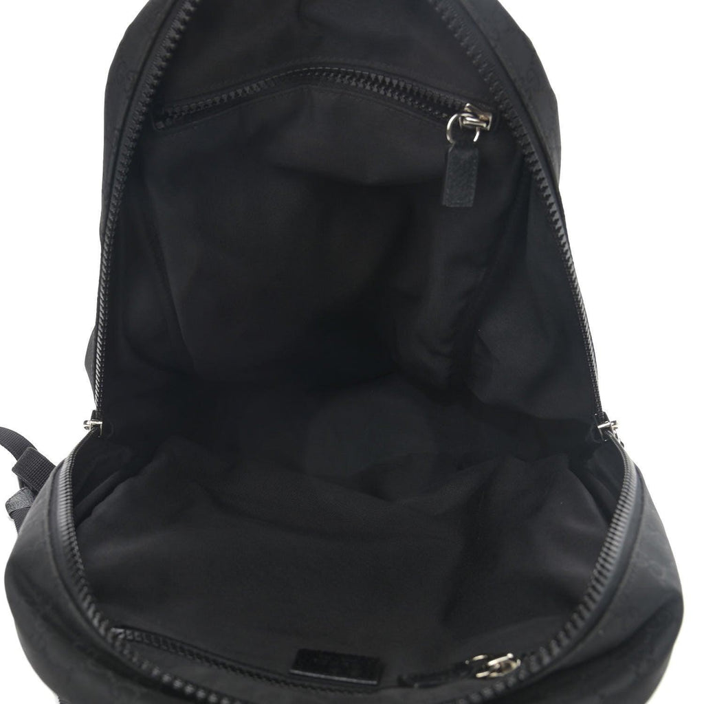 Gucci Nylon Monogram Slim Backpack Black
