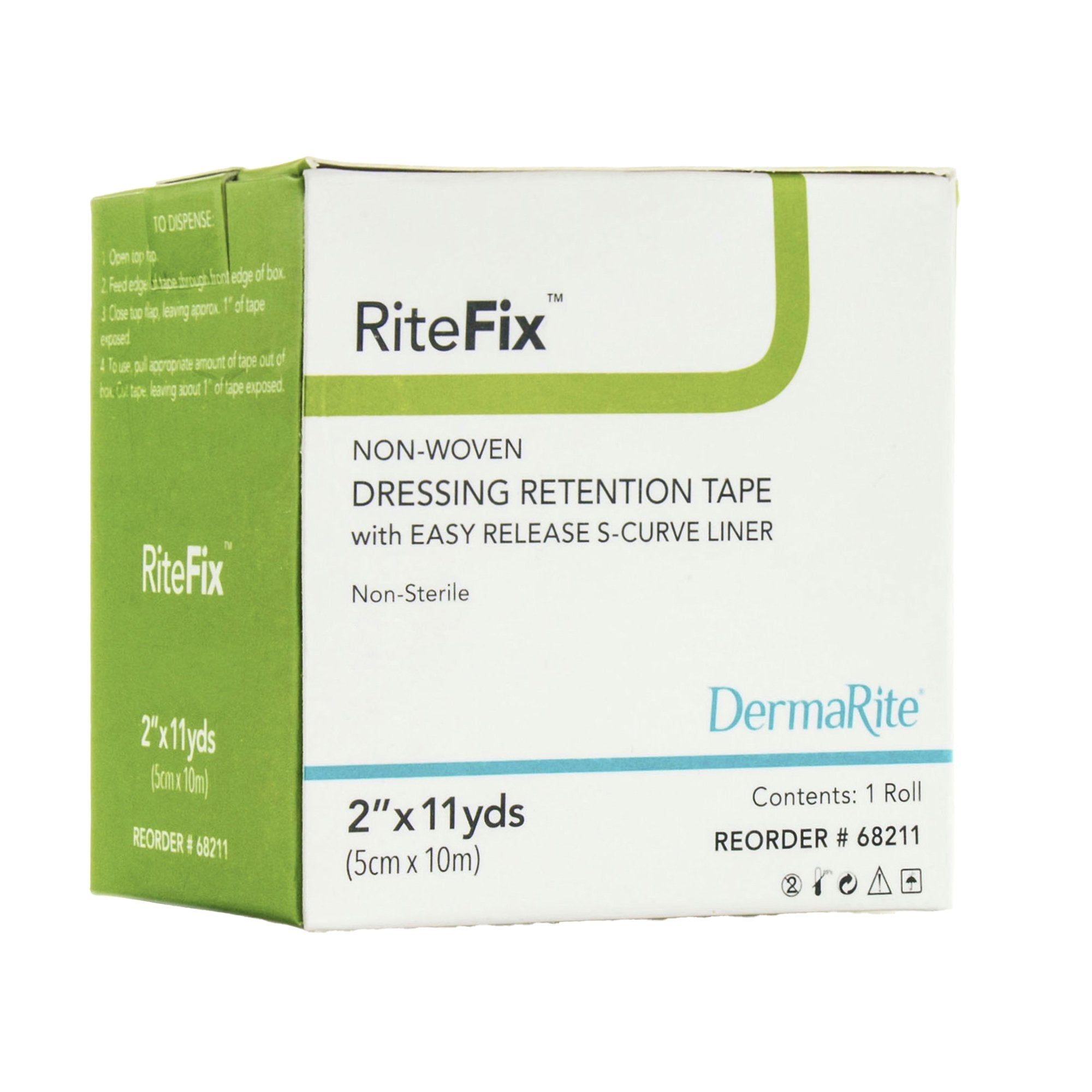 RiteFix™ Nonwoven Dressing Retention Tape, 2 Inch x 11 Yard, White 68211