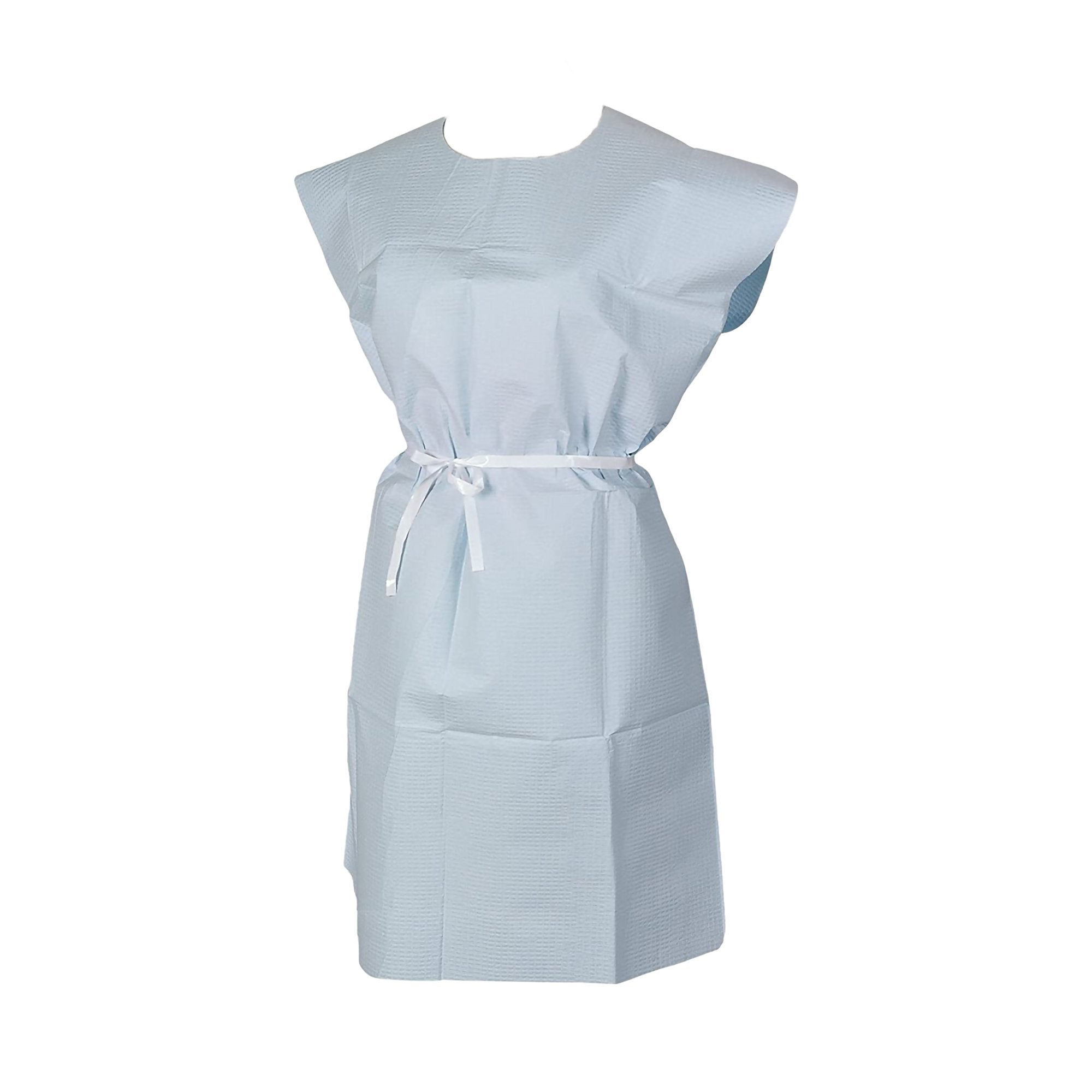 Tidi® Patient Ultimate Exam Gown, 40 x 40 Inch, Blue 910540