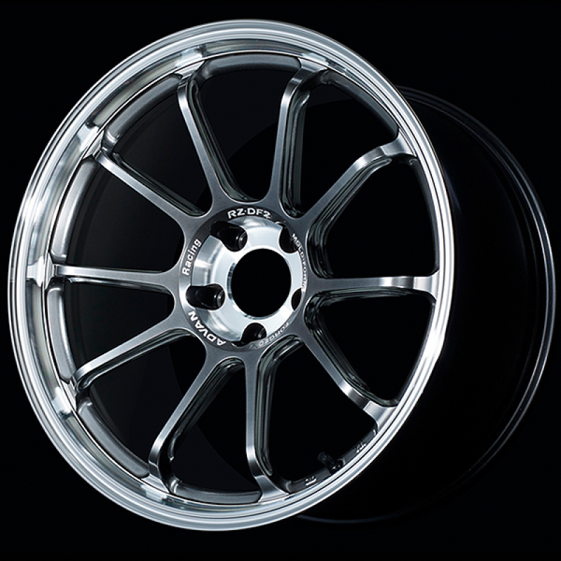 Advan RZ-DF2 20x10.5 / +34 Offset / 5x120 / 72.5mm Bore / Diamond Cut and Hyper Platinum Black YAF0L34WDHPB