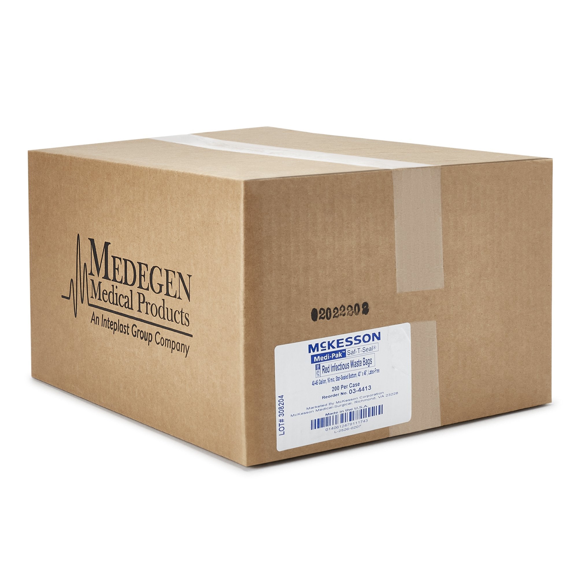 SAF-T-SEAL® Infectious Waste Bag, 40-45 gal 03-4413