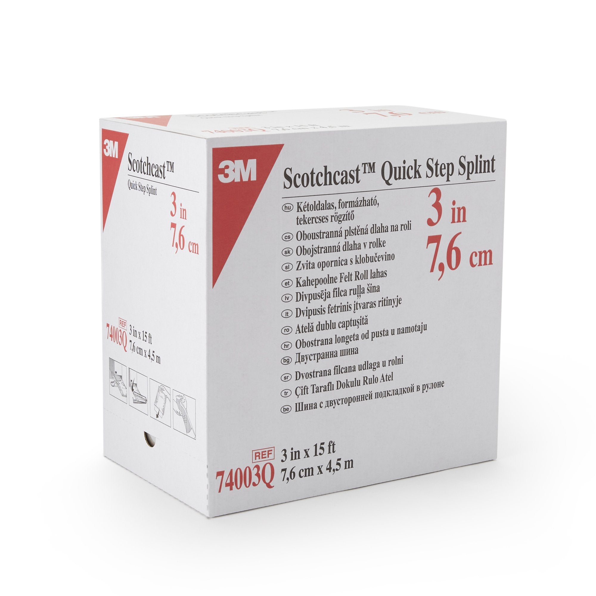 3M™ Scotchcast™ Splint, Fiberglass, White 74003Q